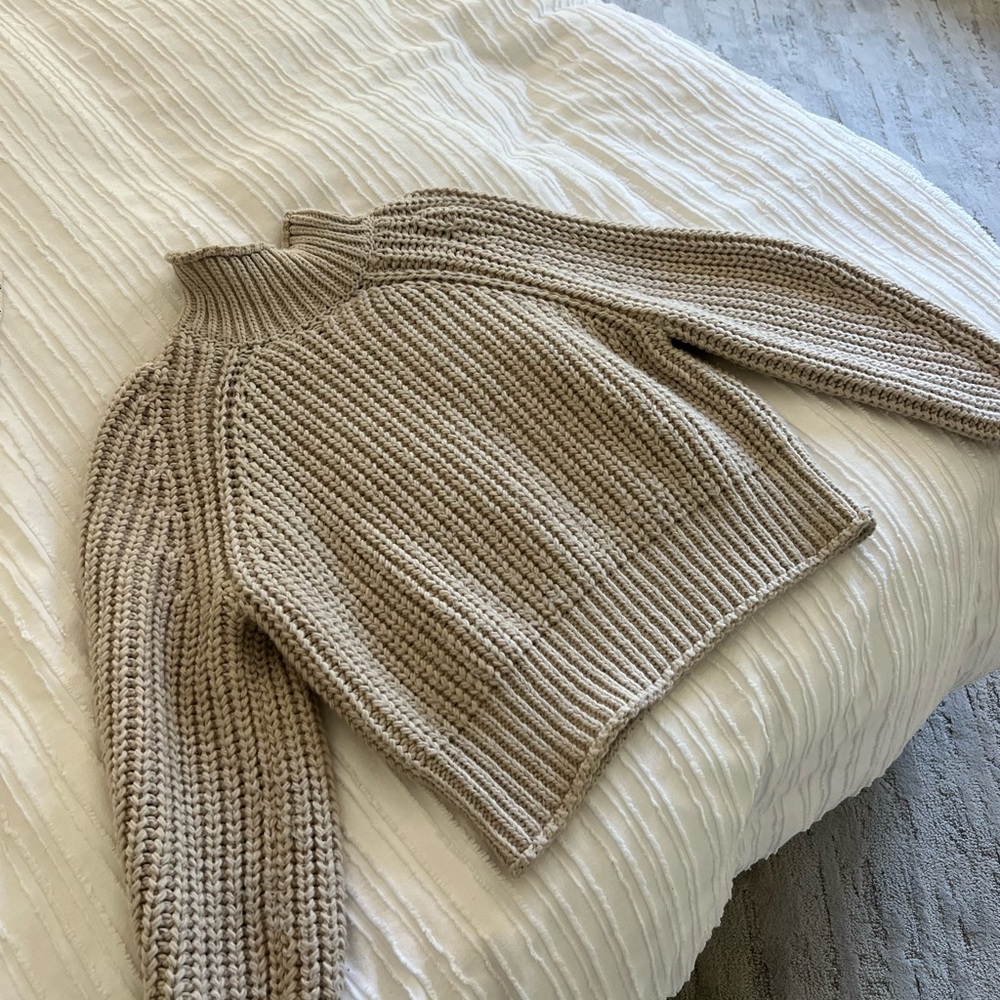 H&M Taupe Cowl Neck Sweater